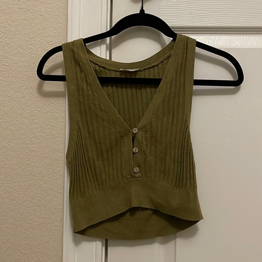 Free People Green Tanktop